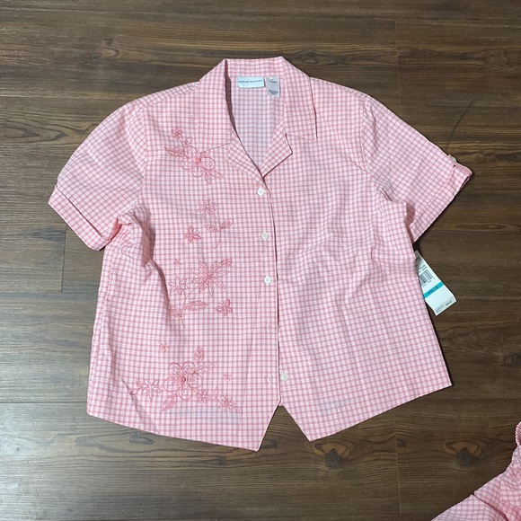 Pink Checkered Alfred Dunner 2 Piece Set SIZE 16 worn once - Picture 2 of 5